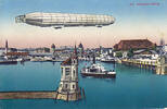 Konstanz Ansichtskarte / Postkarte / Zeppelin / 252 Konstanz Hafen -
