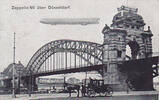 Düsseldorf Ansichtskarte / Postkarte / Zeppelin III über Düsseldorf / Rheinbrücke -