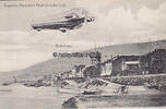 Rüdesheim Ansichtskarte / Postkarte / Zeppelins Fernfahrt Friedrichshafen - Cöln -