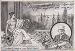 Deutsches Reich Ansichtskarte / Postkarte / Künstlerkarte / Unser Zeppelin über Stuttgart -