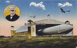 Deutsches Reich / Leipzig Ansichtskarte / Zeppelin / Leipzig. Luftschiffhafen, der größte der Welt. -