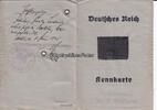 Dortmund / Iserlohn Deutsches Reich / Kennkarte von Gisela Lodewig -
