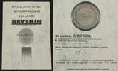 Sundern Medaille mit Zertifikat / Sonderprägung 100 Jahre Severin Elektrogeräte -