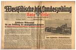 Drittes Reich / Westfalen Westfälische Landeszeitung Rote Erde / Amtliches Blatt der NSDAP -