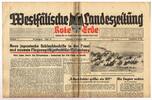 Drittes Reich / Westfalen Westfälische Landeszeitung Rote Erde / Amtliches Blatt der NSDAP -
