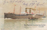 Antwerpen / Dover / New York Ansichtskarte / Postkarte / Red Star Line / Doppelschrauben Postdampfer Zeeland -