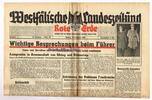 Drittes Reich / Westfalen Westfälische Landeszeitung Rote Erde / Amtliches Blatt der NSDAP -