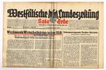 Drittes Reich / Westfalen Westfälische Landeszeitung Rote Erde / Amtliches Blatt der NSDAP -