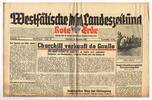 Drittes Reich / Westfalen Westfälische Landeszeitung Rote Erde / Amtliches Blatt der NSDAP -