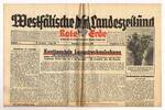 Drittes Reich / Westfalen Westfälische Landeszeitung Rote Erde / Amtliches Blatt der NSDAP -