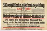Drittes Reich / Westfalen Westfälische Landeszeitung Rote Erde / Amtliches Blatt der NSDAP -