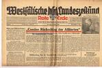 Drittes Reich / Westfalen Westfälische Landeszeitung Rote Erde / Amtliches Blatt der NSDAP -