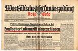 Drittes Reich / Westfalen Westfälische Landeszeitung Rote Erde / Amtliches Blatt der NSDAP -