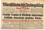 Drittes Reich / Westfalen Westfälische Landeszeitung Rote Erde / Amtliches Blatt der NSDAP -