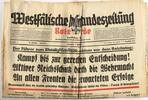 Drittes Reich / Westfalen Westfälische Landeszeitung Rote Erde / Amtliches Blatt der NSDAP -
