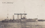 Deutsches Reich Ansichtskarte / Postkarte / S.M.S. Nürnberg / mit Marine Schiffspoststempel .. -