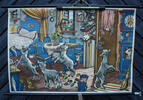 Bundesrepublik Deutschland Schulwandkarte / Rollbild Karte / Lehrtafel / Märchen / Der Wolf und 7 Geisslein -