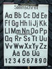 Bundesrepublik Deutschland 50er - 60er Jahre Schulwandkarte / Rollbild Karte / Lehrtafel / Deutsch / Alphabet / Steinschrift 2-3