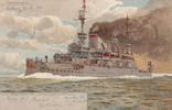 Deutsches Reich Ansichtskarte / Postkarte / Künstlerkarte / S.M.S. Kaiser Friedrich III -