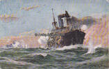 Deutsches Reich Ansichtskarte / Postkarte / Künstlerkarte von Willy Stöwer / Deutsches U-Boot .. -
