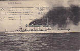 Deutsches Reich Ansichtskarte / Postkarte / S.M.S. Rostock -