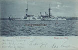 Deutsches Reich / Kiel Ansichtskarte / Postkarte / Mondscheinkarte / S.M.S. Brandenburg / Gruß aus Kiel -