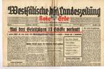 Drittes Reich / Westfalen Westfälische Landeszeitung Rote Erde / Amtliches Blatt der NSDAP -