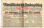Drittes Reich / Westfalen Westfälische Landeszeitung Rote Erde / Amtliches Blatt der NSDAP -
