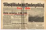 Drittes Reich / Westfalen Westfälische Landeszeitung Rote Erde / Amtliches Blatt der NSDAP -
