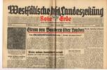 Drittes Reich / Westfalen Westfälische Landeszeitung Rote Erde / Amtliches Blatt der NSDAP -