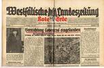 Drittes Reich / Westfalen Westfälische Landeszeitung Rote Erde / Amtliches Blatt der NSDAP -