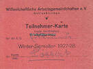 Gelsenkirchen Teilnehmer - Karte / Wissenschaftliche Arbeitsgemeinschaft e. V. Gelsenkirchen -