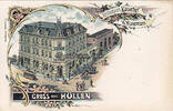 Gelsenkirchen / Hüllen Ansichtskarte / Postkarte / Litho / Gruss aus Hüllen / Restauration Kaiserhof -