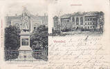Warendorf / Westfalen Ansichtskarte / Postkarte / Overberg - Denkmal / Lehrerseminar -