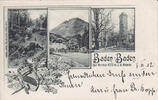 Baden - Baden Ansichtskarte / Postkarte / Der Merkur 672 m. ü. d. Meere -
