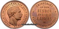 Preussen/Süddeutschland Medaille/Wilhelm II./Erinnerung an den Besuch unseres Kaisers in Süddeutschland -
