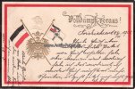 Deutsches Reich Prägekarte/Volldampf voraus! -