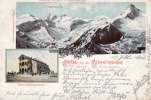 Schmitten/Österreich Litho/Gruss von der Schmittenhöhe/1968 Meter/Grossglockner./Hotel Schmittenhöhe. -