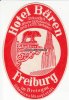 Freiburg/Breisgau Reklamemarke/Hotel Bären Freiburg im Breisgau Schwarzwaldhauptstadt/Urkundlich.. -