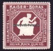 Ulm a/D. Reklamemarke/Idealmittel zu Kaiser-Borax Haut- u. Körperpflege/Heinr. Mack, Ulm -