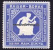 Ulm a/D. Reklamemarke/Idealmittel zu Kaiser-Borax Haut- u. Körperpflege/Heinr. Mack, Ulm -