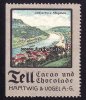 Lilienstein/Königstein Reklamemarke/Tell Cacao und Chocolade/Hartwig & Vogel A.-G. -