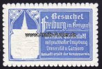 Freiburg im Breisgau Reklamemarke/Besuchet Freiburg im Breisgau!/Herrliche Gartenstadt -