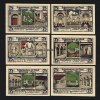 6 X 75 Pf 1921 Stadt Gernrode/Stiftskirche St.Cyriaci 1-2