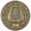 Deutsches Reich Bronzeplakette/Lyra/Singniert HB -