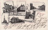 Dortmund/Eving Ansichtskarte/Postkarte/Gruss aus Eving./Post u. Restauration Mascher./Kathol... -