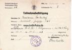 Drittes Reich/Köln Reichsluftschutzbund / Teilnahmebestätigung / Revier=Gruppe 24 -