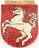 Westfalen Geschnitztes und farbig gefasstes Wappen/Westfalen -