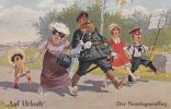 Deutsches Reich Künstler-Ansichtskarte/Postkarte/Arthur Thiele/"Auf Urlaub"/Der Sonntagsausflug -