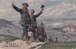 Deutsches Reich Künstler-Ansichtskarte/Postkarte/Arthur Thiele/"Auf Urlaub"/Der Heimat entgegen -